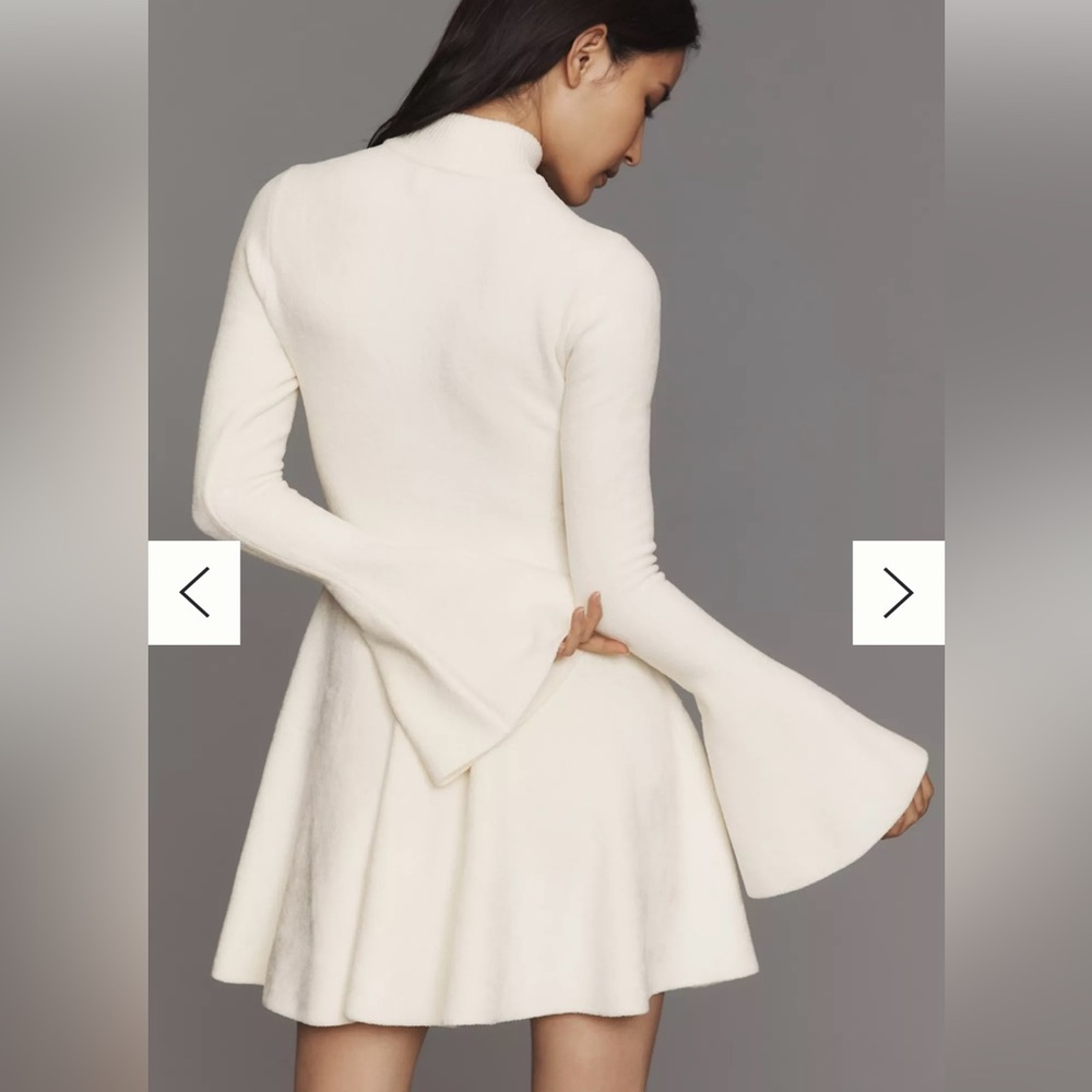 Ronny Kobo Bell-Sleeve Mock-Neck Mini Dress - Picture 3 of 4